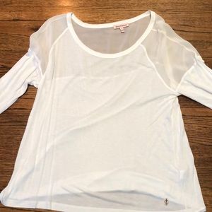 Juicy Couture L White 3/4 sleeve Top